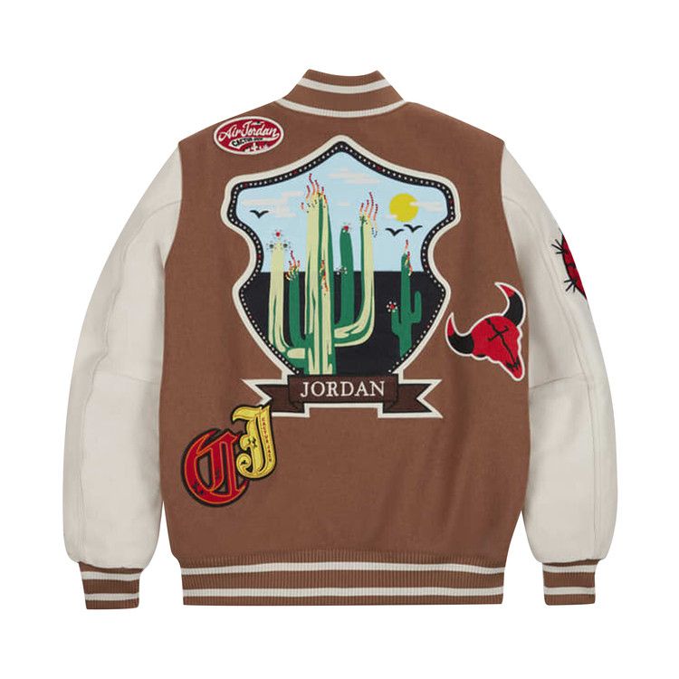 Air Jordan x Travis Scott Varsity Jacket Antique Brown