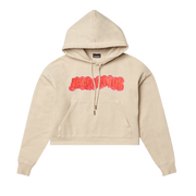 Jacquemus Le Sweatshirt Pate Clay Logo Cropped Hoodie Beige