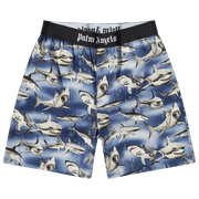 Palm Angels Sharks Easy Shorts Blue Black
