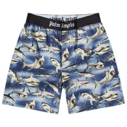 Palm Angels Sharks Easy Shorts Blue Black