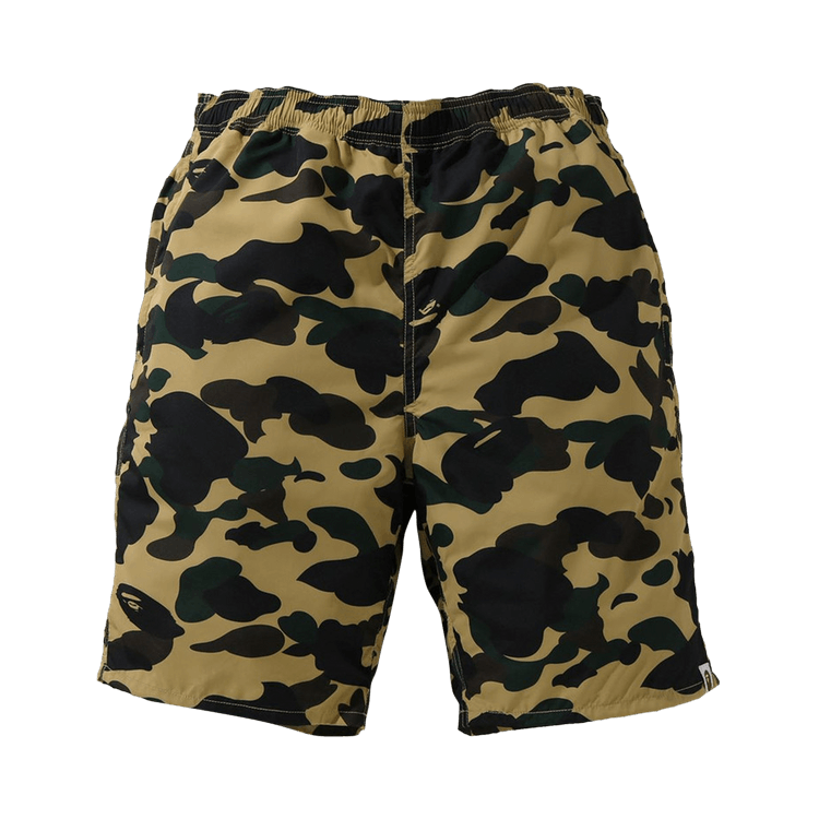 BAPE 1st Camo Beach Shorts Yellow