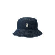 BAPE One Point Denim Bucket Hat Indigo