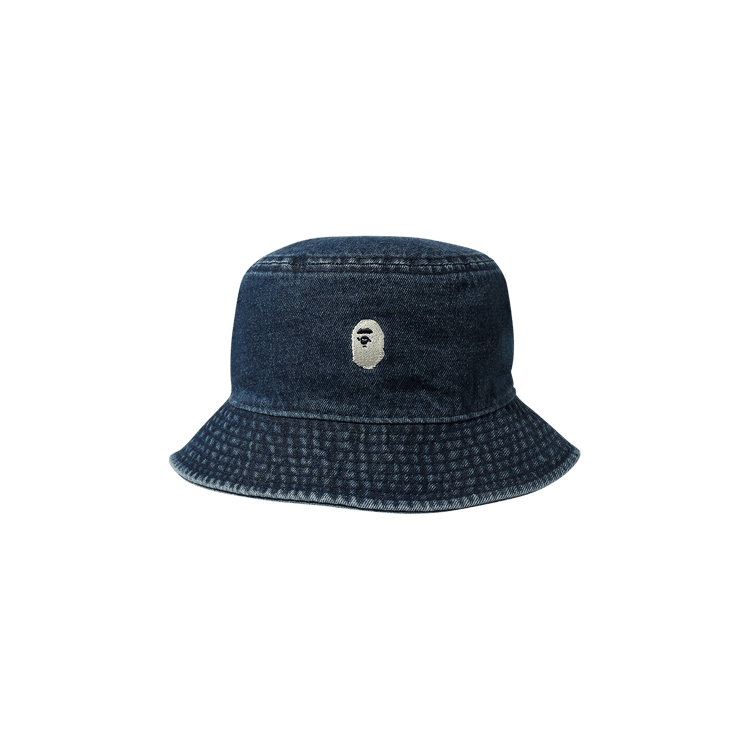 BAPE One Point Denim Bucket Hat Indigo