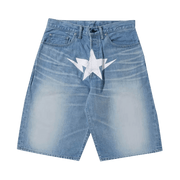 BAPE Twin Sta Denim Shorts Indigo