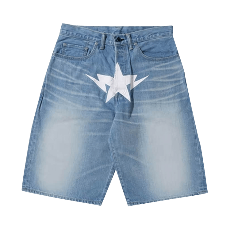 BAPE Twin Sta Denim Shorts Indigo