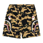 BAPE 1St Camo Side Shark Beach Shorts Yellow