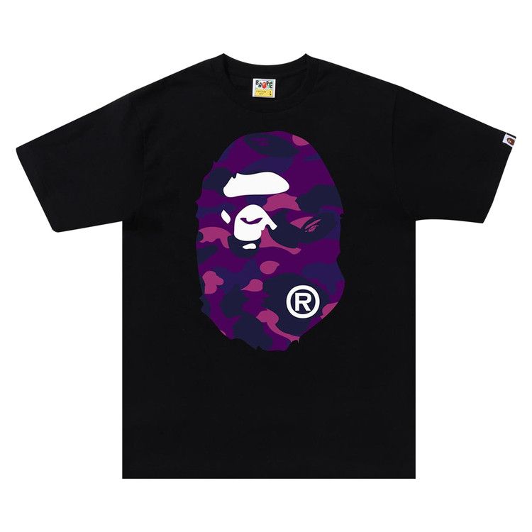 COLOR CAMO BIG APE HEAD TEE BLACKPURPLE
