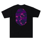 COLOR CAMO BIG APE HEAD TEE BLACKPURPLE
