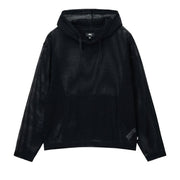 Stussy Cotton Mesh Hoodie Black