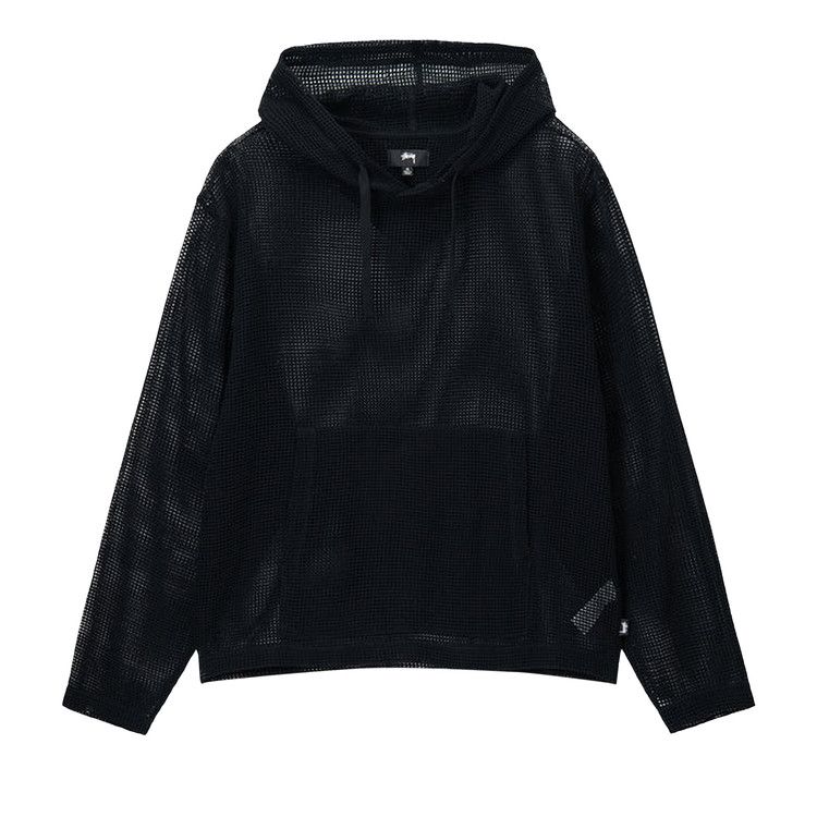 Stussy Cotton Mesh Hoodie Black