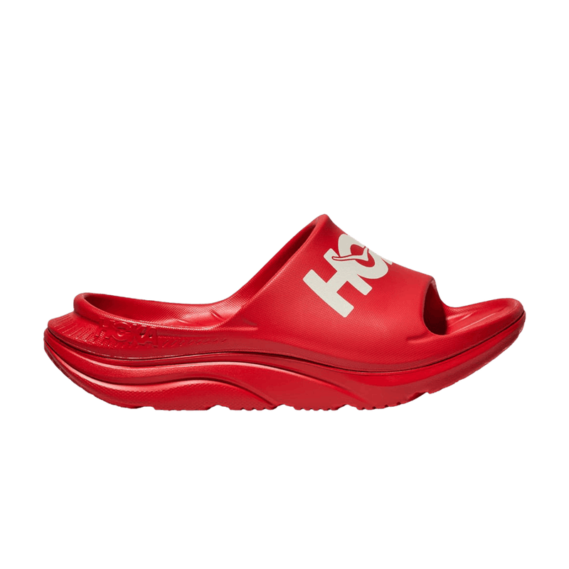 HOKA Ora Athletic Slide Vermillion White