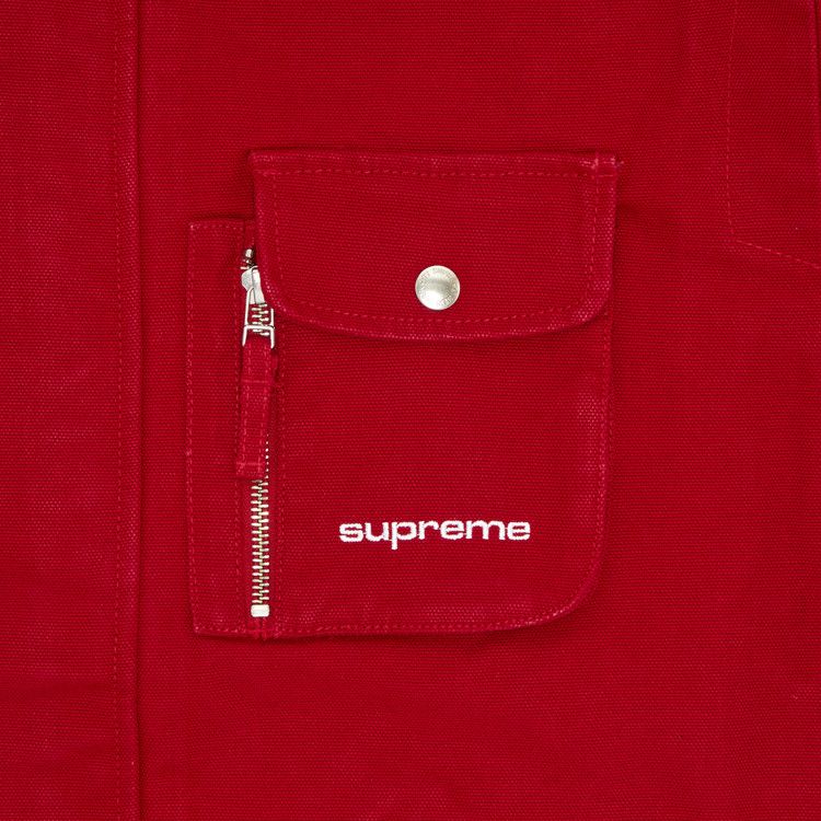 Supreme Canvas Clip Jacket Red