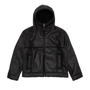 Supreme Faux Shearling Hooded Jacket Black