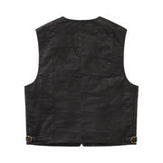 Supreme Patchwork Leather Cargo Vest Black