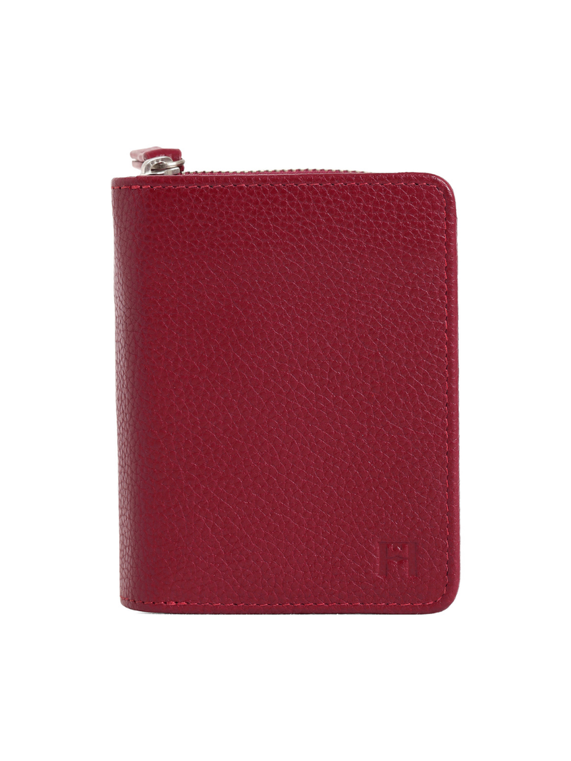 Aero Bi-Fold Wallet, Leather With RFID Blocking | Red