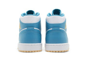 Air Jordan 1 Mid Aquatone Gold White