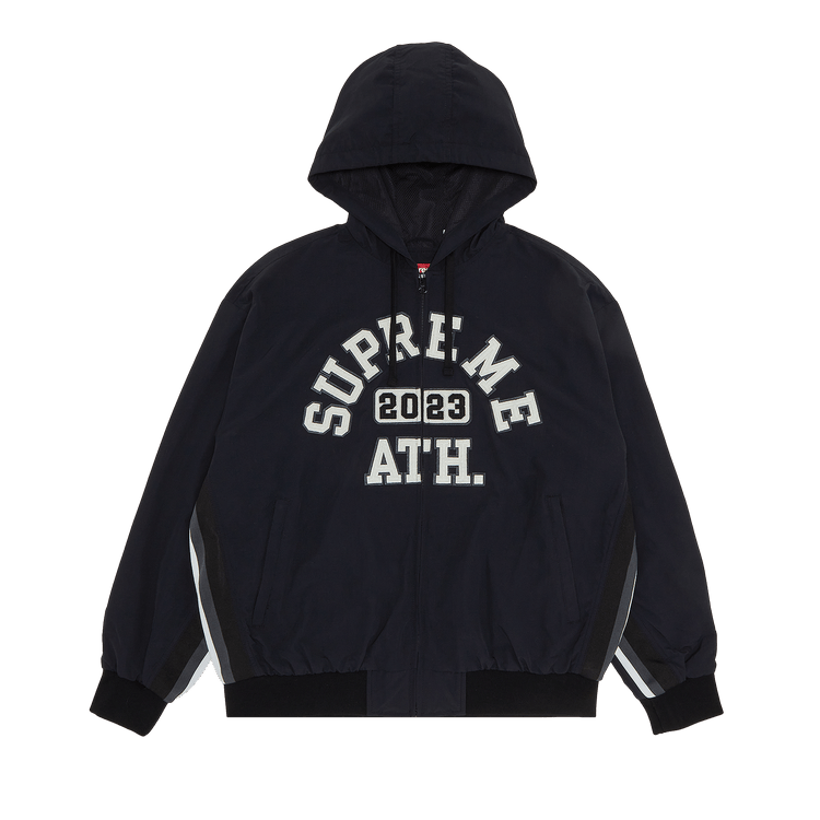 Supreme Appliqué Hooded Track Jacket Black