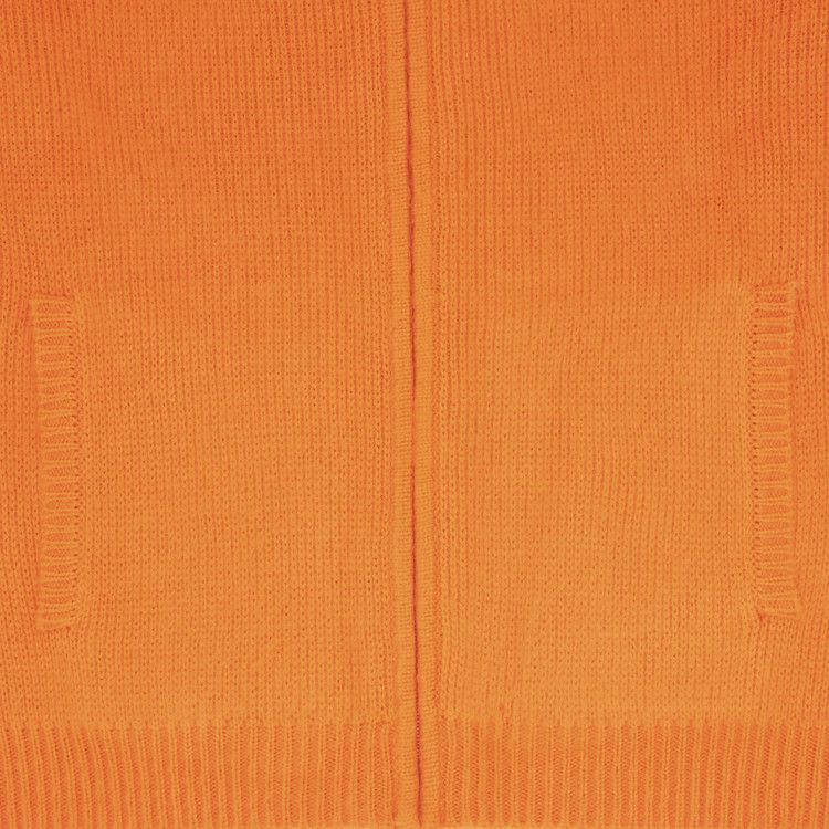 Supreme Sleeve Stripe Zip Up Sweater Orange