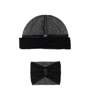Transparent Knit Hat, Headband and Necklace Set