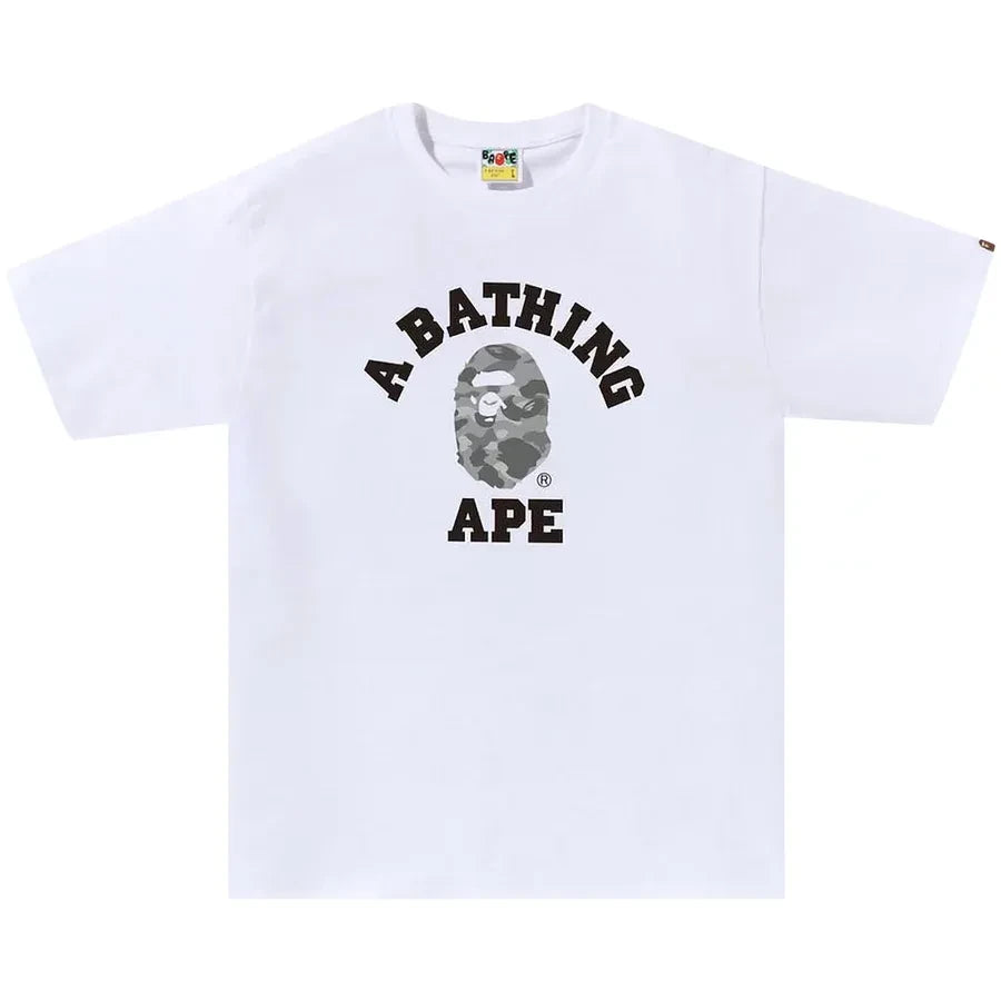 BAPE Digital Camo College T-Shirt Black/White