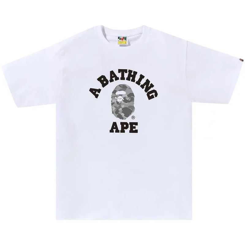 BAPE Digital Camo College T-Shirt Black/White