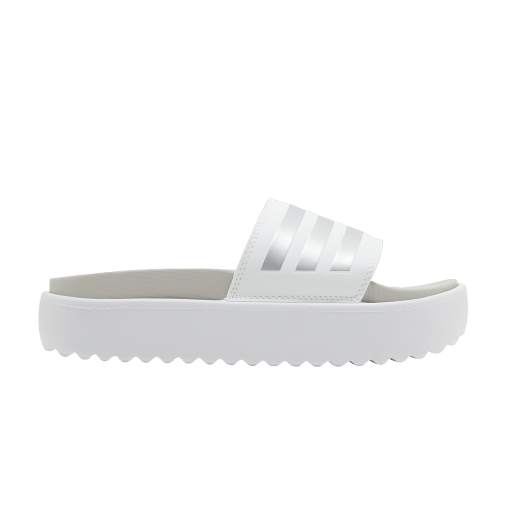 Adidas Wmns Adilette Platform Slide 'White Zero Metallic'