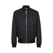 Balmain Nylon Zipped Bomber Jacket Blue
