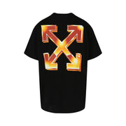 Off-White Arrows Print Crewneck T-Shirt Black/Orange