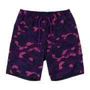 BAPE Color Camo Shark Reversible Shorts Purple