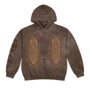 Cactus Jack by Travis Scott God's Country Zip Hoodie Brown