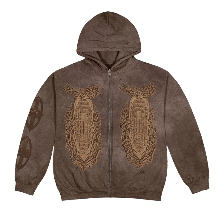 Cactus Jack by Travis Scott God's Country Zip Hoodie Brown