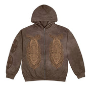 Cactus Jack by Travis Scott God's Country Zip Hoodie Brown