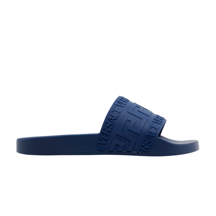 Versace Pool Slide LA Greca - Navy Blue