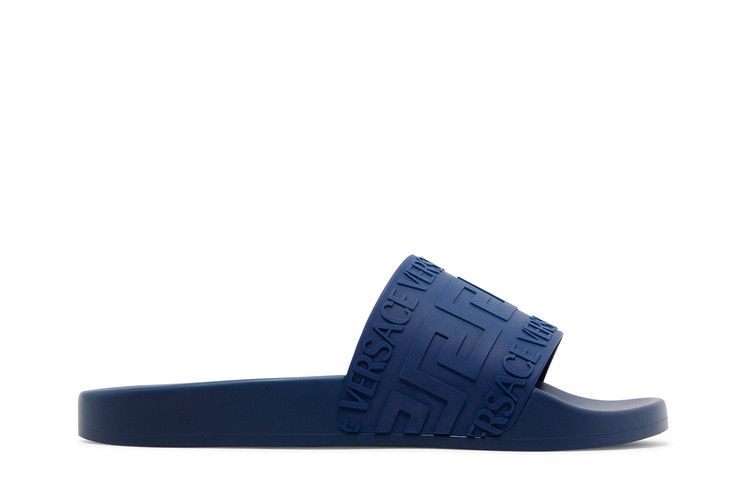 Versace Pool Slide LA Greca - Navy Blue