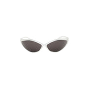Balenciaga 90s Oval Sunglasses Crystal