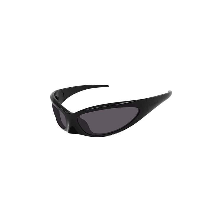 Balenciaga Cat Oval Frame Sunglasses Black