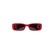 Balenciaga Rectangular Frame Sunglasses Red