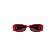 Balenciaga Rectangular Frame Sunglasses Red