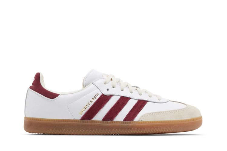 Sporty & Rich x adidas Samba OG White Core Burgundy