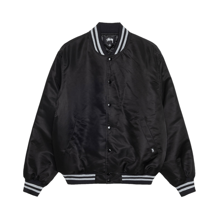 Stussy Sequins Satin Jacket Black