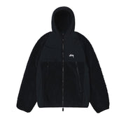 Stussy Sherpa Paneled Hooded Jacket Black