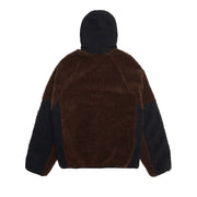 Stussy Sherpa Paneled Hooded Jacket Brown