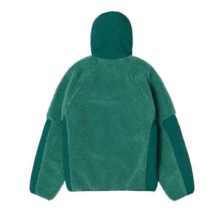 Stussy Sherpa Paneled Hooded Jacket Teal