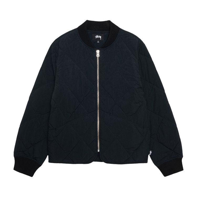 Stussy 8 Ball Quilted Liner Jacket Black