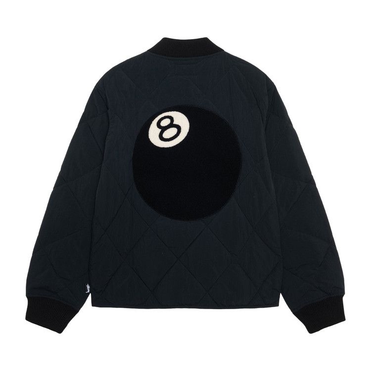 Stussy 8 Ball Quilted Liner Jacket Black