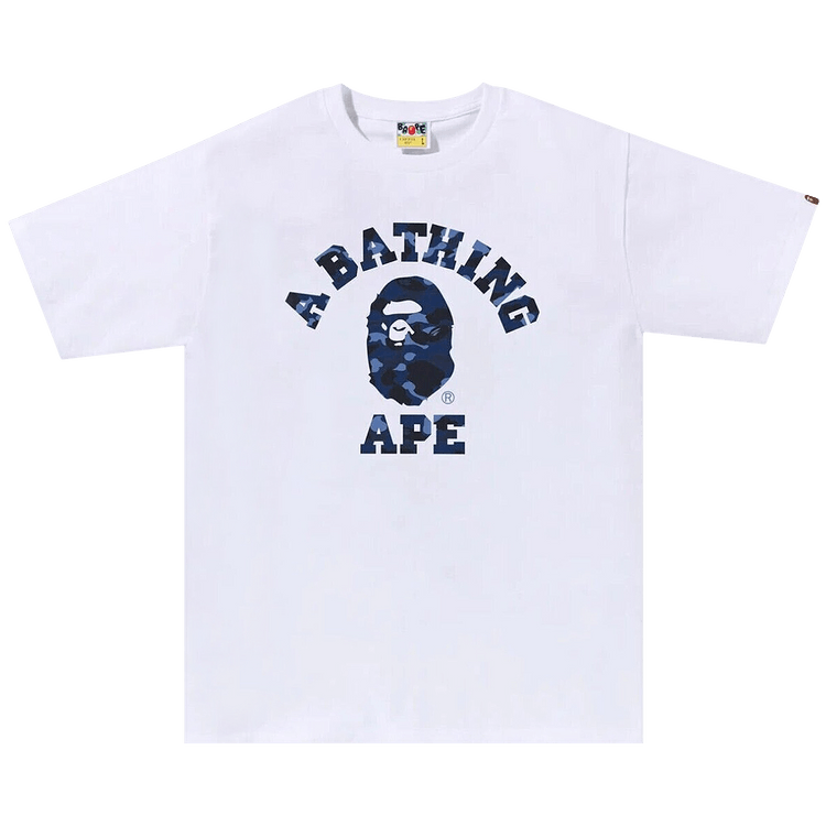 BAPE Color Camo College T-Shirt White/Navy