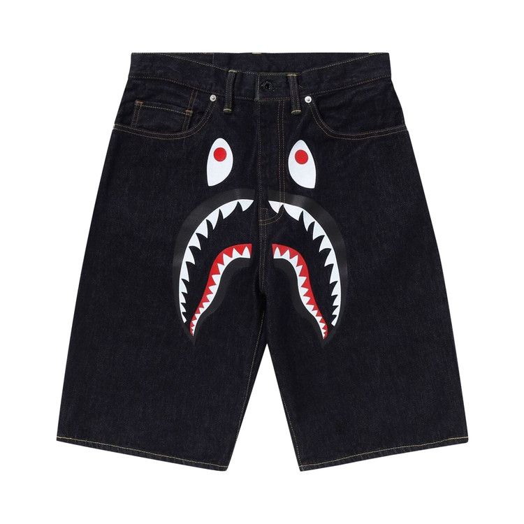 BAPE Shark Denim Shorts Navy/Indigo