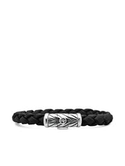 sterling silver Chevron braided bracelet (8mm)