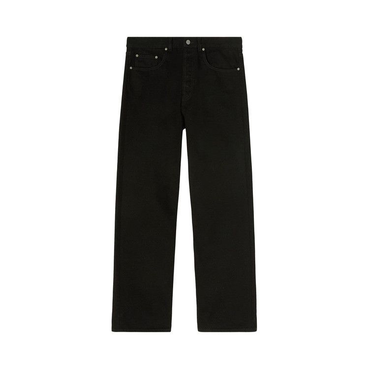 Palm Angels Logo Loose 5 Pockets Jean Black/White