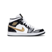 Air Jordan 1 Mid Patent SE Black Gold Sale